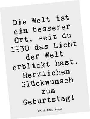 Produktbild von Mr. & Mrs. Panda Postkarte Spruch 1930 Geburtstag - Weiß - Geschenk, Ansichtskarte, Geburtstagsgeschenk, Jahrgangsfeier, Herzlichen Glückwunsch zum, Alter, Ansichtskarten