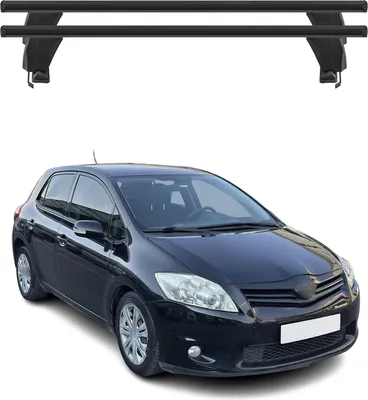 Image de Menabo Barres de toit Transversales pour Toyota Auris 2006-2012 Noir ABE 2x