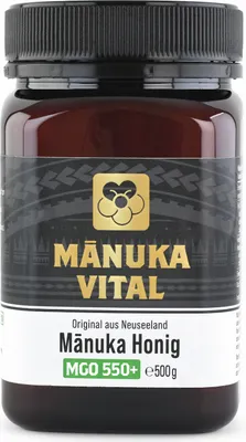 Produktbild von Manuka Vital MGO 550+ 500g | Das Manuka Honig ORIGINAL aus NEUSEELAND | 100% natürlich | Im Labor ANALYSIERTE Qualität | Pur & Roh