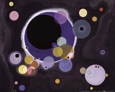Obrázek produktu pro Wassily Kandinsky Art Print Picture - Some Circles, 1926 (40 x 50 cm)