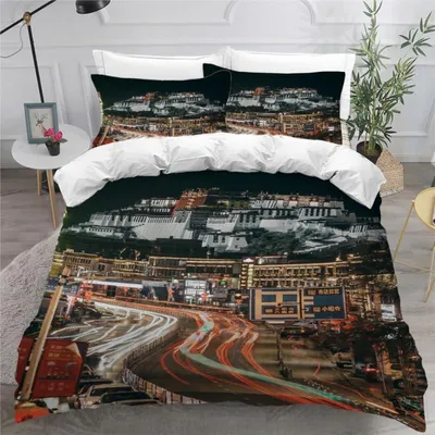 Productafbeelding van Bettlaken set "Zug", treinmotief, 155x220 cm, 3-delig, microvezel, met rits