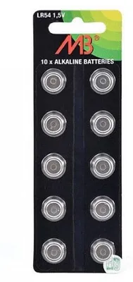 Productafbeelding van Alkaline knoopcelbatterijen: Lr54, L1130, L1131f, V10ga, Lr54/L1131f