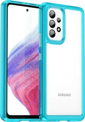 Immagine prodotto di Custodia per Samsung Galaxy A53 5G trasparente, antiurto Custodia protettiva in silicone TPU azzurro