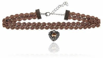 Produktbild von LUISIA® Halsband Kropfband "Editha" | Braun