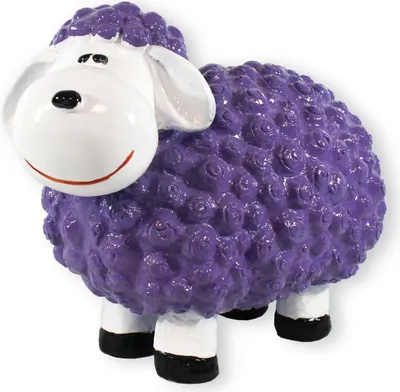 Produktbild von Buntes Deko Schaf "Helma" lila Gartenfigur Schaf Dekofigur Schaf lustige Schafe