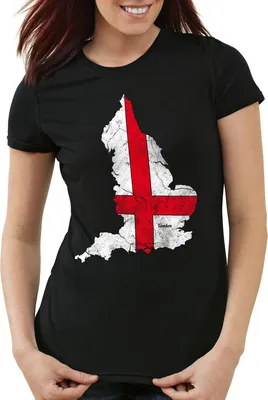 Produktbild von style3 England Damen T-Shirt großbritannien london flagge, Farbe:Schwarz, Größe:L