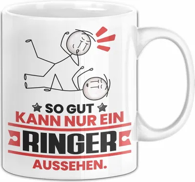 Produktbild von Ringer Geschenk Tasse So Gut Kann Nur Ein Ringer Aussehen Geschenkidee Kaffee-Becher (Weiß)