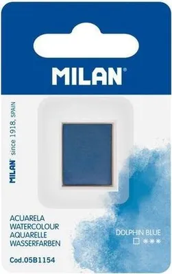 Image de MILAN peinture aquarelle sur blister : couleur : dauphin bleu