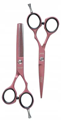 Produktbild von Friseurscheren Set Bool Jaguar PRO 5,5 cm rosa mit Etui