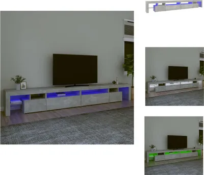 Obrázek produktu pro vidaXL TV skříňka s LED světly betonově šedá 290x36,5x40 cm - TV nábytek
