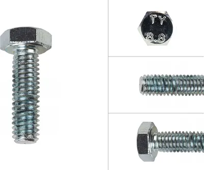 Produktbild von Sechskantschrauben verzinkt M6 x 20 mm - 200 Stück