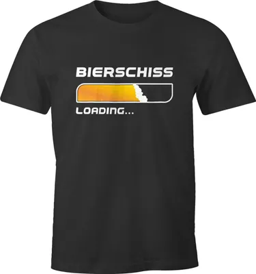 Produktbild von Herren T-Shirt Bierschiss Loading... lustiges Trink Shirt Saufen Bier Party Moonworks® anthrazit 4XL