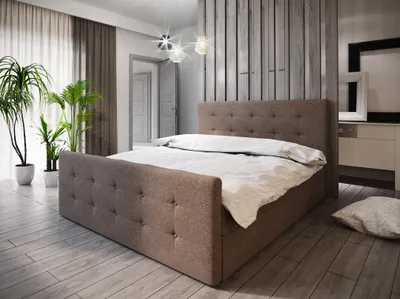 Obrázek produktu pro Boxspringová manželská postel VASILISA 1 - 200x200, hnědá