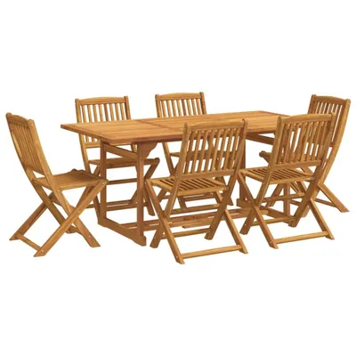 Immagine prodotto di Set da Pranzo da Giardino 7pz 180x90x75cm Legno Massello Acacia