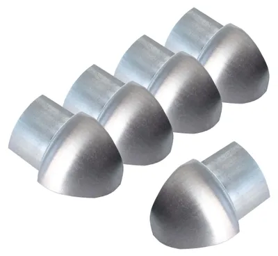 Produktbild von Dalsys 5x Außeneck für Fliesenschiene 10mm Viertelkreisprofil Edelstahl Gebürstet, Fliesenprofil