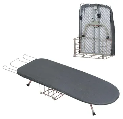 Klappbares Bügelbrett mit Ablage, 81x30 cm, dunkelgrau