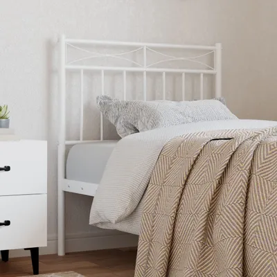 Produktbild von Cloris Designermöbel Kopfteil Metall Weiß 75 cm 2024 Neu