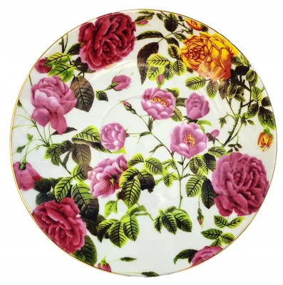 Productafbeelding van Porseleinen Bekerstandaard 15,5 cm Gouden Collectie Bloempatroon