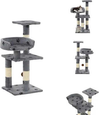 Zdjęcie produktu dla vidaXL Drapak dla kota z sizalowymi słupkami 65 cm szary - Drapaki