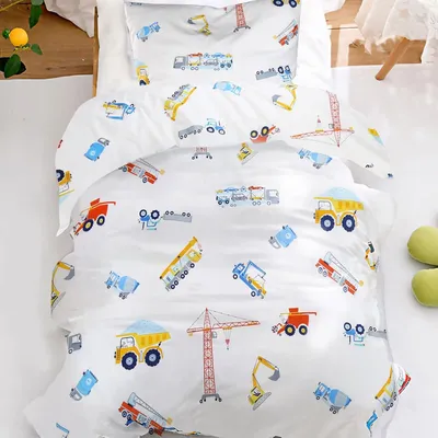 Zdjęcie produktu dla Bawełniana pościel dla niemowląt - 100 x 135 cm - Dla dziewczynek i chłopców - Z zamkiem błyskawicznym (kolorowa - 100 x 135 cm + 40 x 60 cm - zestaw 2-częściowy)