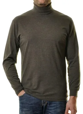 Ragman Stehkragen-Shirt langarm in beige
