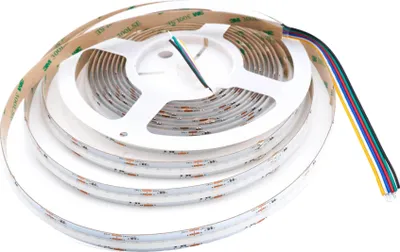 Produktbild von COB RGBCCT LED-Streifen 12 mm – 840LEDs/m, 24 V, 21 W/m – homogenes RGBCCT Band mit 180° Abstrahlwinkel