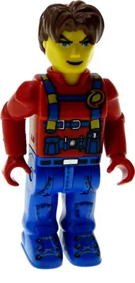 Produktbild von 1x Lego Figur 4 Juniors Jack Stone Mann Jacke rot Hose blau 4610 js015