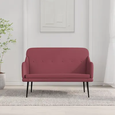 Produktbild von The Living Store Sitzbank Weinrot 110x76x80 cm Stoff
