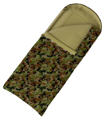 Imagen del producto de Saco de dormir Husky Gizmo 2024, -5°C, color verde camuflaje, 220 x 90 cm
