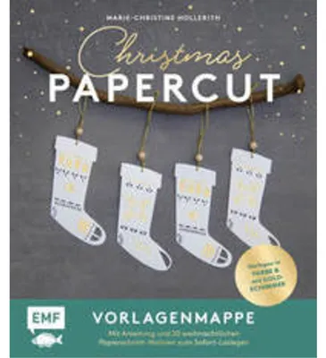 Image de Set: Christmas Papercut - Die Vorlagenmappe mit Anleitung und 20 weihnachtlichen Papierschnitt-Motiven zum Sofort-Loslegen