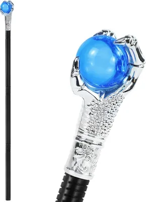 Produktbild von Sonstiges Kinder-Rollenspiel Halloween Zauberstab Zepter, Teufel Hexen Stock Gothic Gehstock Maleficent Stock, Halloween Kostüm Zubehör Magic Blue 108