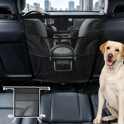 Produktbild von Hundegitter für das Auto, Hundenetz für den Rücksitz, Sicherheitsnetz für Haustiere