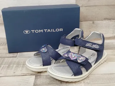 Produktbild von Tom Tailor Mädchen Klett-Sandale dunkelblau mit Glitterherzchen 31