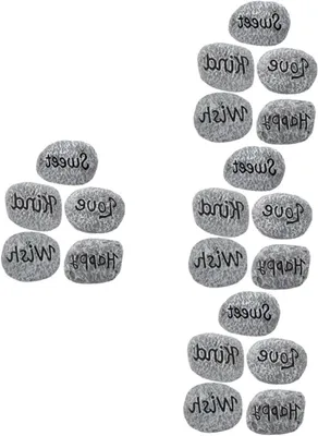 Immagine prodotto di Pietre decorative - Ghiaia per acquari - Decorazioni per acquari - Resina naturale - 2,2 x 1,6 x 0,6 cm - Grigio