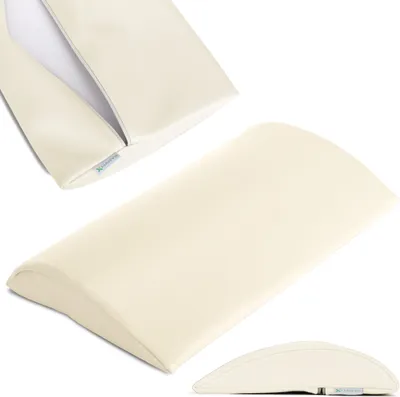 Produktbild von Habys Lenden-Halbrolle, Lagerungsrolle, Nackenkissen, Nackenrolle | für Massage und Therapie, Kniehalbrolle, 40x25x5cm | Weich Beige
