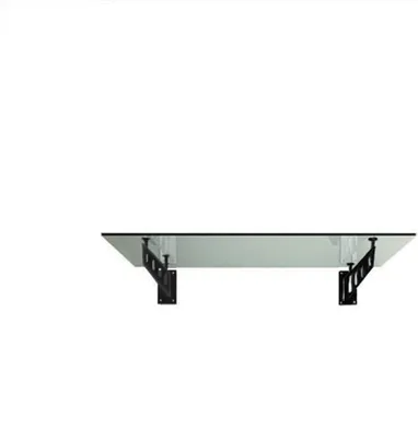 Zdjęcie produktu dla Glaszentrum Hagen - 160x90 cm Splash z przezroczystego szkła - Przezroczysty w zestawie. czarny uchwyt