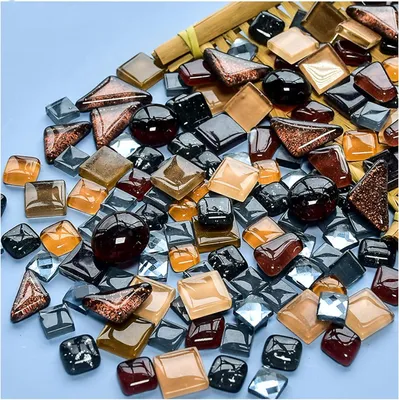 Productafbeelding van Famanu mozaïektegels, 200g - Assortiment kleuren, mini-formaat