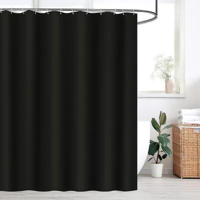 Produktbild von Wasserabtropfvorhang - wasserdicht und schimmelabwehrend - 1 Stück - schwarz - Polyester - 120 x 180 cm