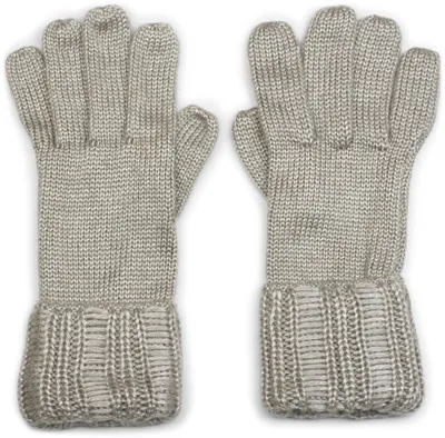 Produktbild von styleBREAKER Damen warme glänzende Handschuhe mit doppeltem Bund, Winter Strickhandschuhe, Fingerhandschuhe, Glitzer 09010011