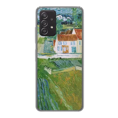Produktbild von MuchoWow® Handyhülle Schutzhülle Hülle für Samsung Galaxy A53 5G Landschaft mit Kutsche und Zug - Vincent van Gogh Silikon Softcase Handy Hülle - Schutzabdeckung
