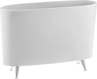 Imagen del producto de Soporte para periódicos Unyqoos® Koziol Milano, diseño elegante, color gris claro, dimensiones 12 x 45,7 x 31,5 cm, libre de BPA y melamina, diseño original de Erbach