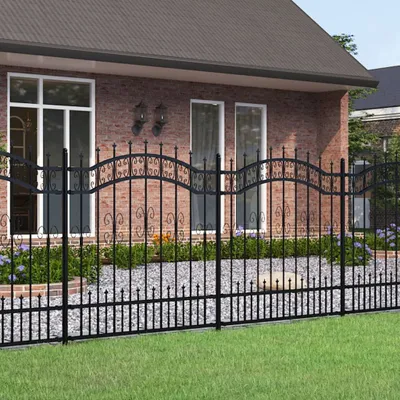 Obrázek produktu pro vidaXL Zahradní plot s hrotem kopí černý 240 x 125 cm Práškově lakovaná ocel
