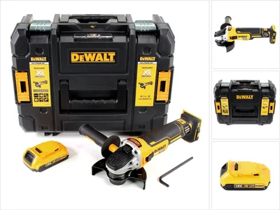 Zdjęcie produktu dla Akumulatorowa szlifierka kątowa DeWalt DCG 405 NT 18V 125mm bezszczotkowa + 1x akumulator 2.0Ah - bez ładowarki