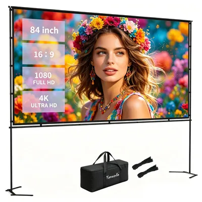 Produktbild von Projektionswand 84 Zoll, 4K Ultra HD, 16:9, tragbar, für Heimkino