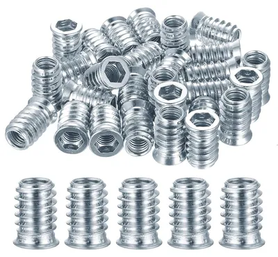 Productafbeelding van Inschroefmoeren M8 x 20 mm, 80 stuks, gelegeerd staal, inbussleutel
