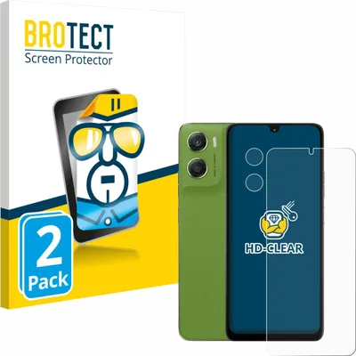 Produktbild von 2x Für Motorola Moto G06 Power (Display+Kamera) Schutzfolie BROTECT Displayschutz Display Schutz Folie Klar Transparent