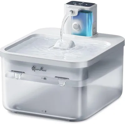 Immagine prodotto di Ciotola per gatti senza fili, 2,5 L, bianca, automatica, alimentata a batterie