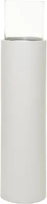 Produktbild von VIVANNO Windlicht Fiberglas CANDIRO Rund, Weiß matt - 23x100 cm