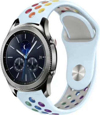 Produktbild von Strap-it Samsung Gear S3 Classic / Frontier Sportarmband (Hellblau Bunt)