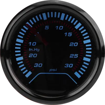 Image de Manomètre universel 52mm à cadran fumé pour voiture, pour turbo boost et turbocompresseur